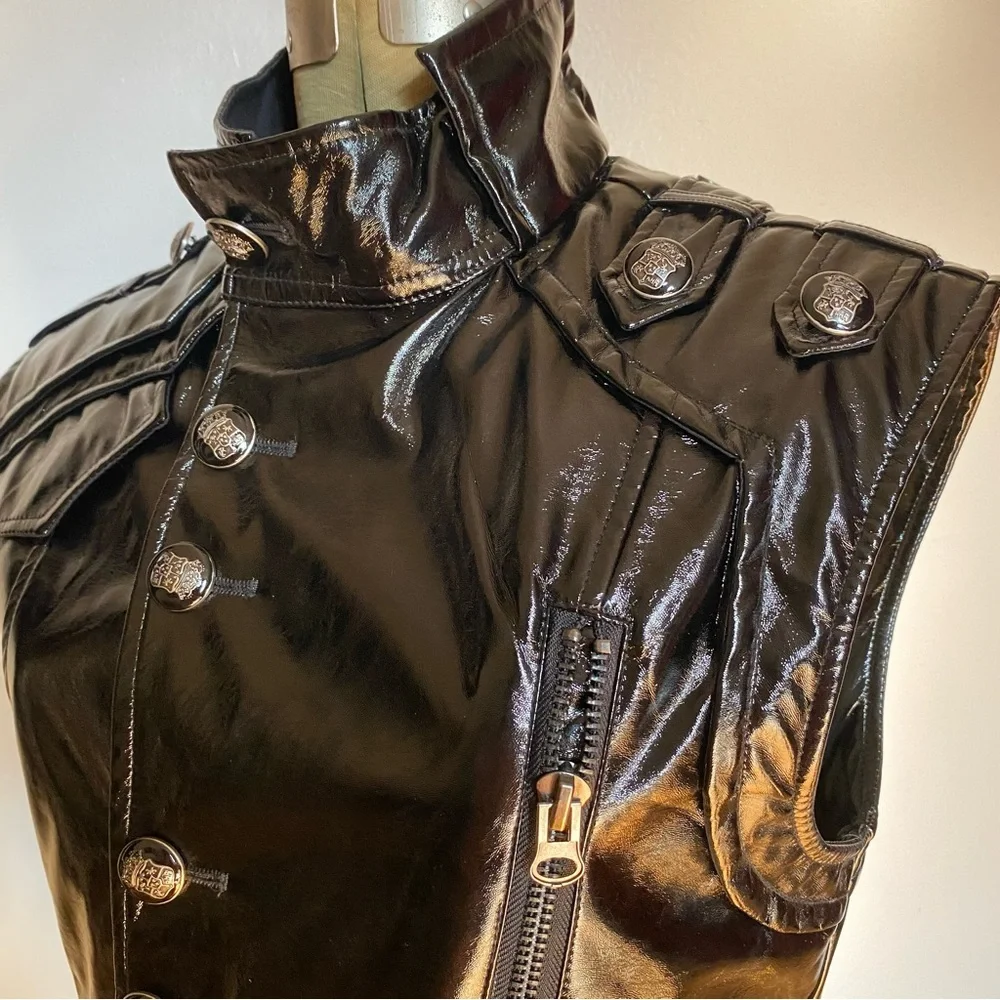 Punk Rave PVC Vest Black Size-S - Picture 5 of 10